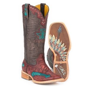 Tin Haul Women's Arrowhead Western Cowboy Boots
